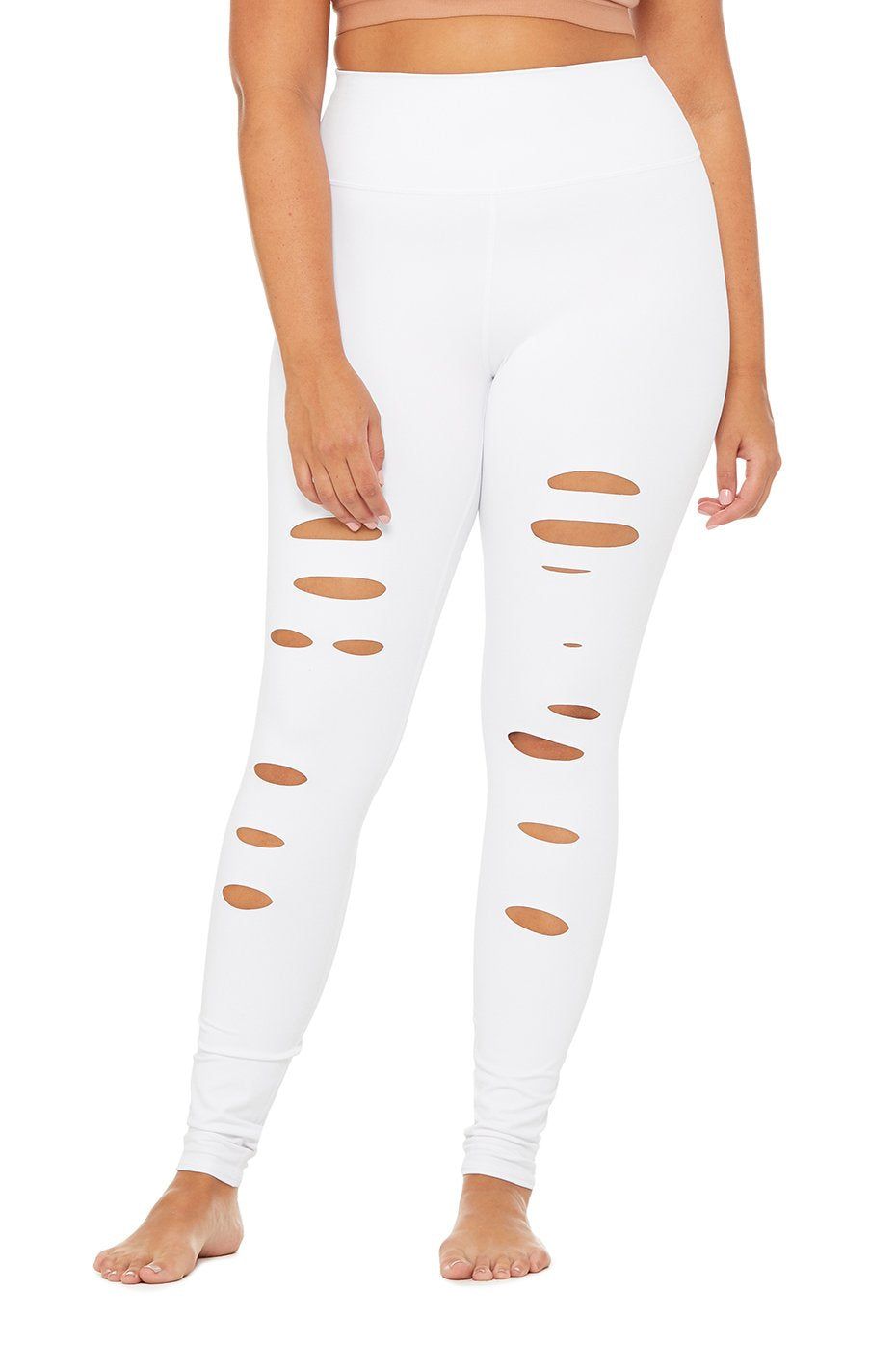 High-Waist Ripped Warrior Legging - White sold by Alo Yoga product image thumbnail 4