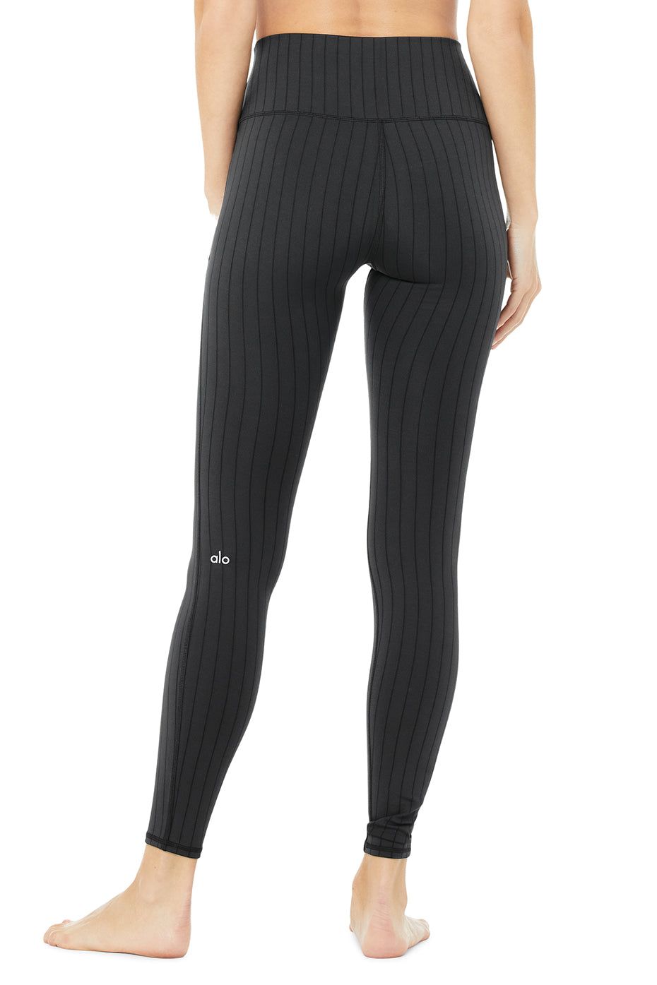 High-Waist Pinstripe Legging - Anthracite/Black sold by Alo Yoga product image thumbnail 3