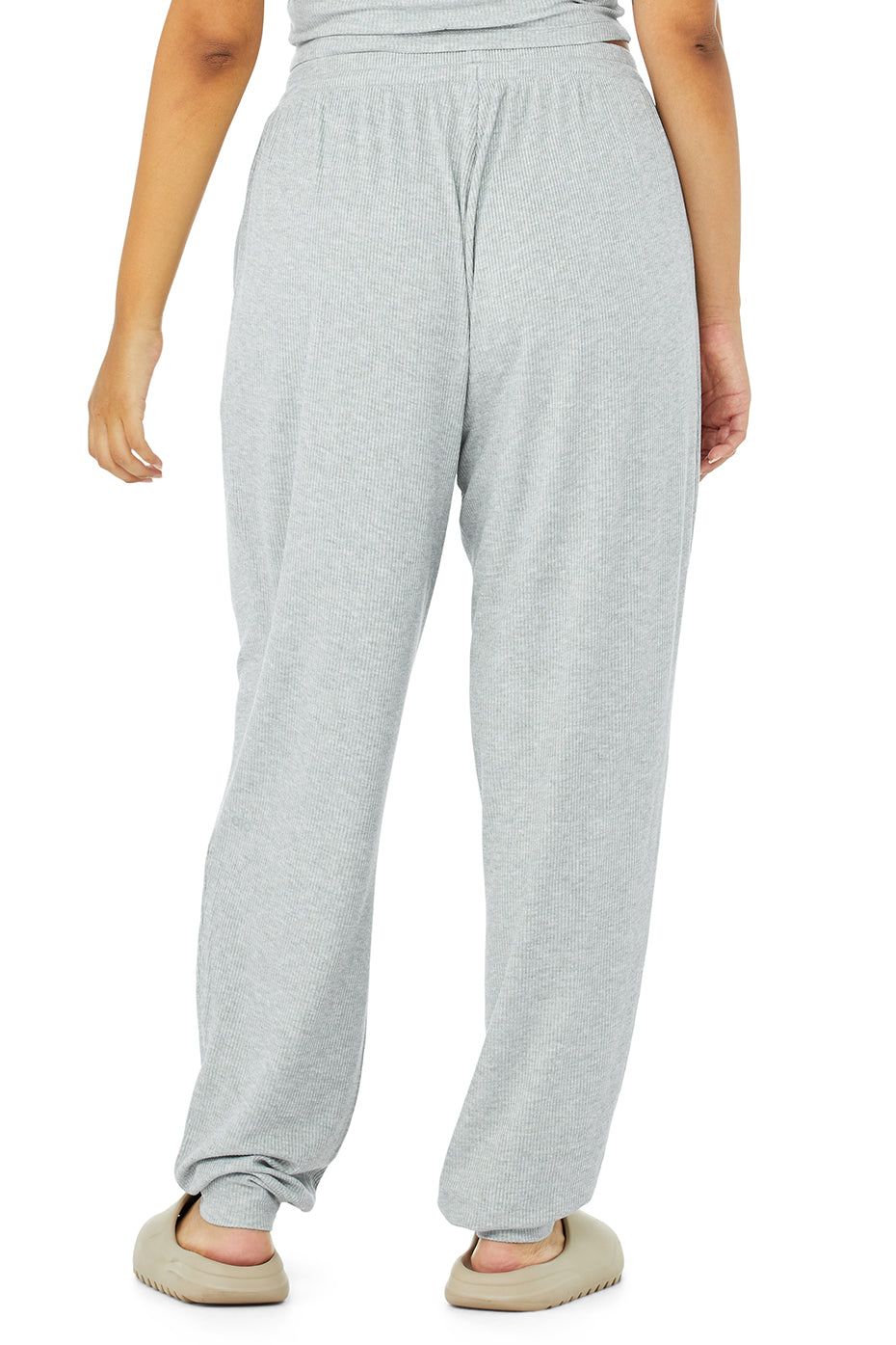 High-Waist Ribbed Whisper Pant - Athletic Heather Grey sold by Alo Yoga product image thumbnail 6