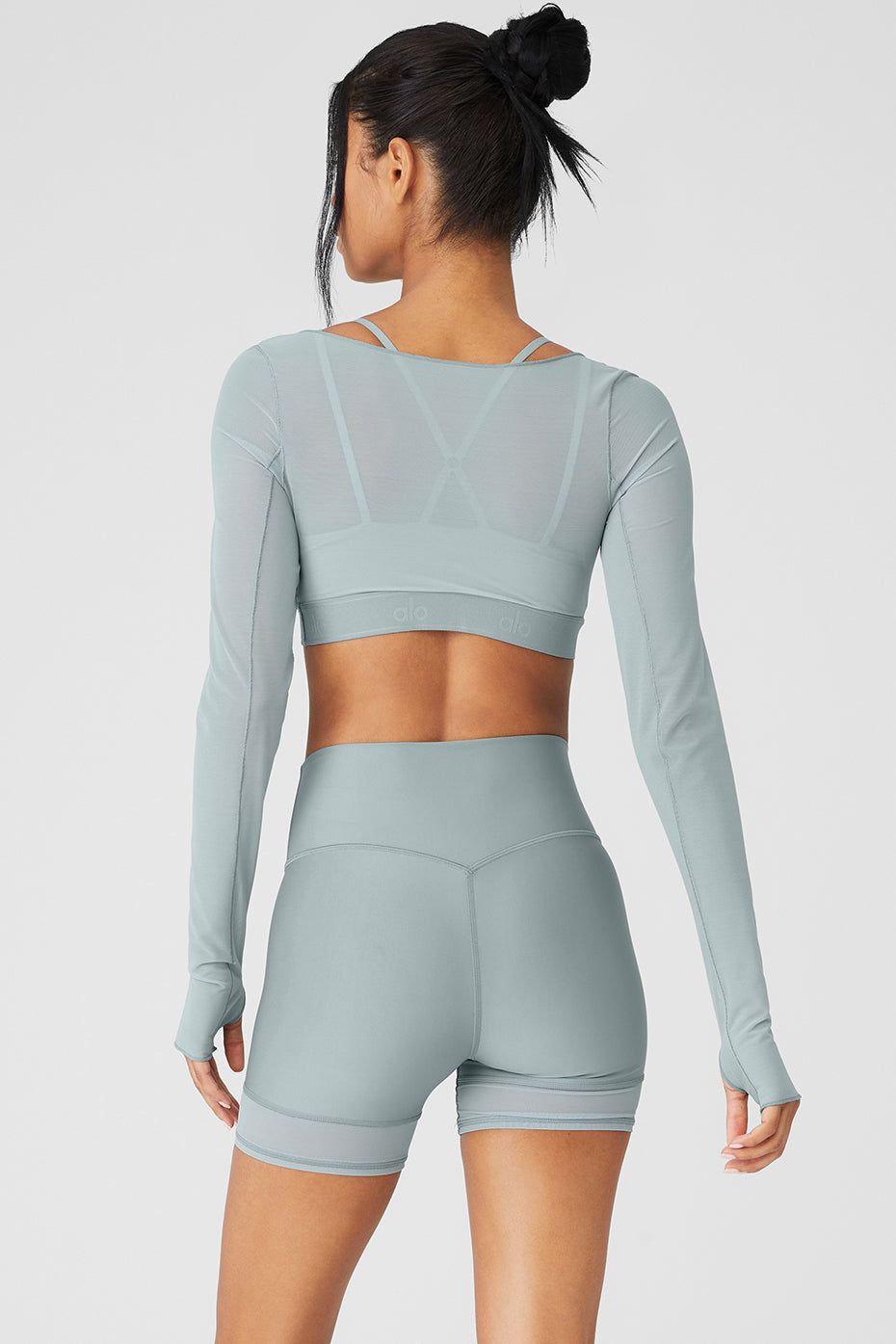 Airlift Long Sleeve Ballet Dream Bra - Cosmic Grey sold by Alo Yoga product image thumbnail 3