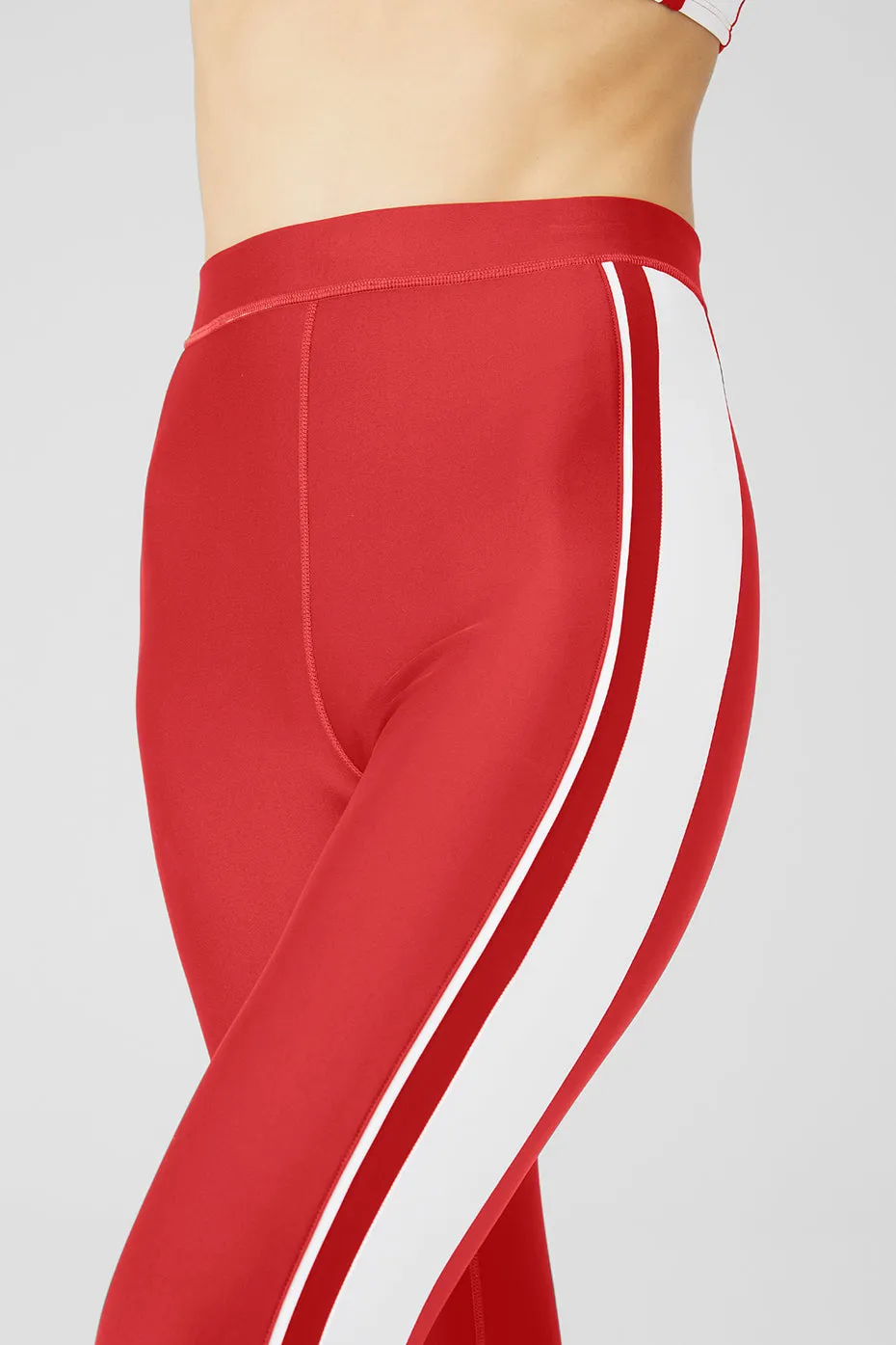 Airlift High-Waist 7/8 Car Club Legging - Classic Red/White sold by Alo Yoga product image thumbnail 4