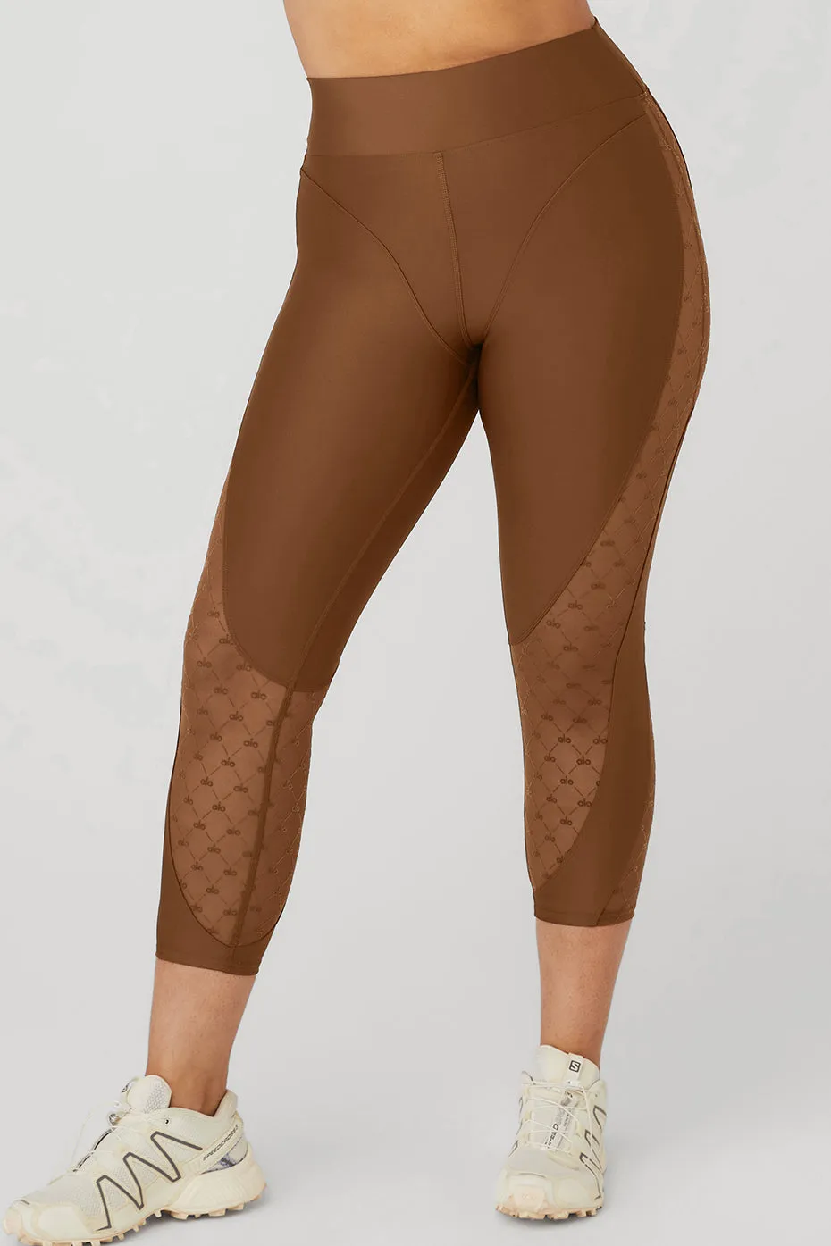 Airlift Mesh High-Waist Celeste Capri - Cinnamon Brown sold by Alo Yoga product image thumbnail 2