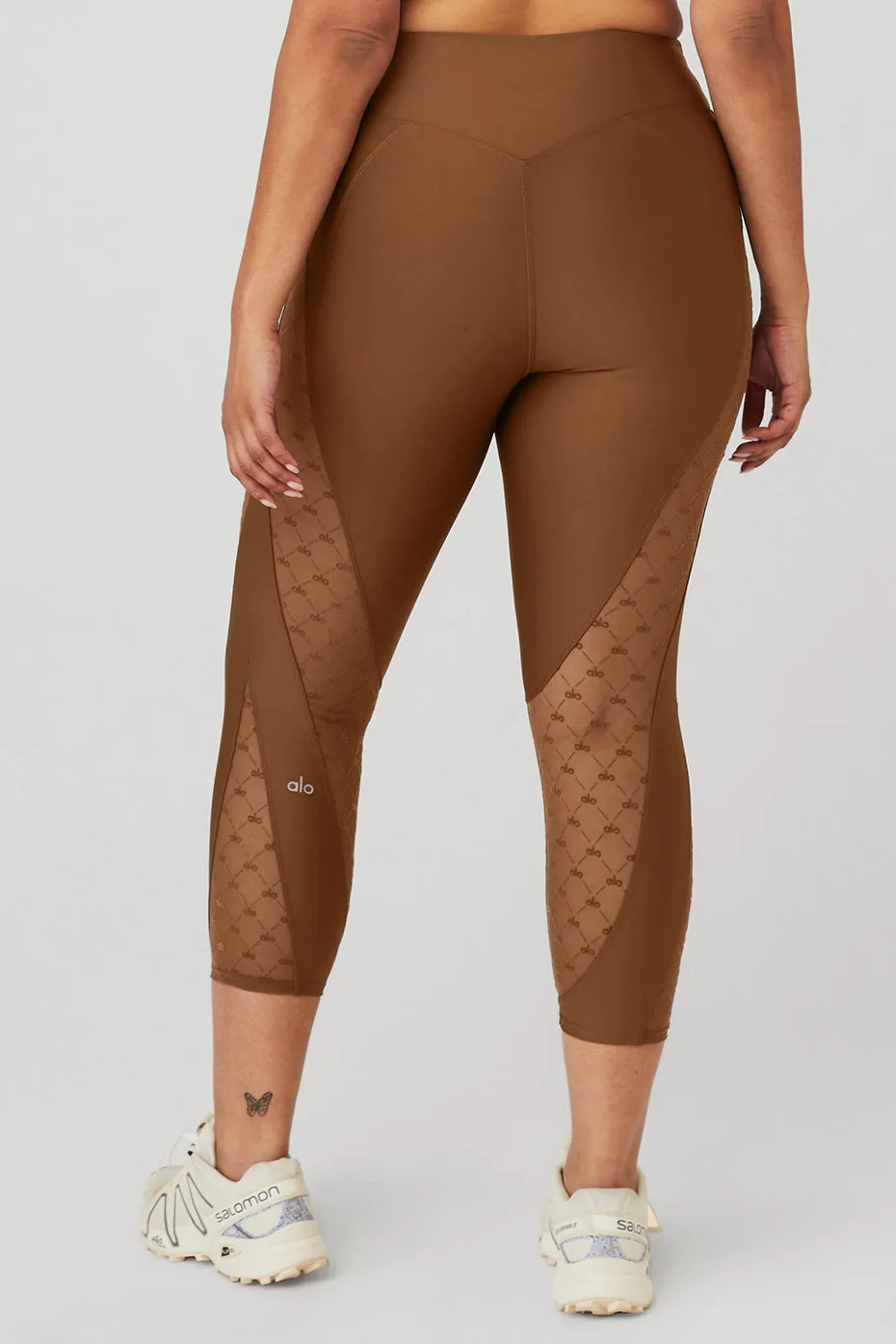 Airlift Mesh High-Waist Celeste Capri - Cinnamon Brown sold by Alo Yoga product image thumbnail 3