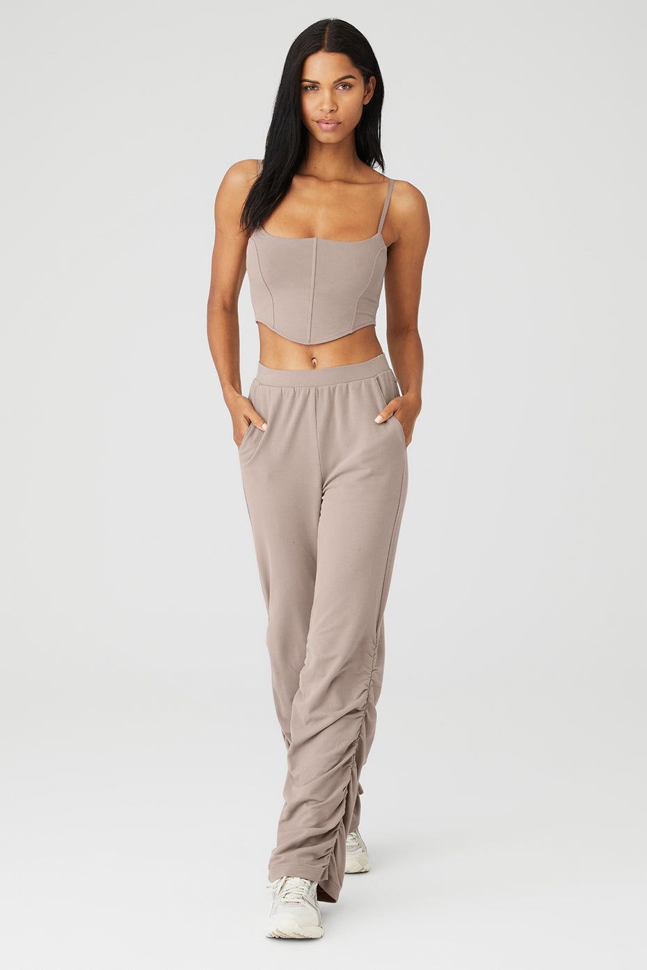 Soft Sculpt Bra Tank & Ruched Soft Sculpt Pant Set sold by Alo Yoga