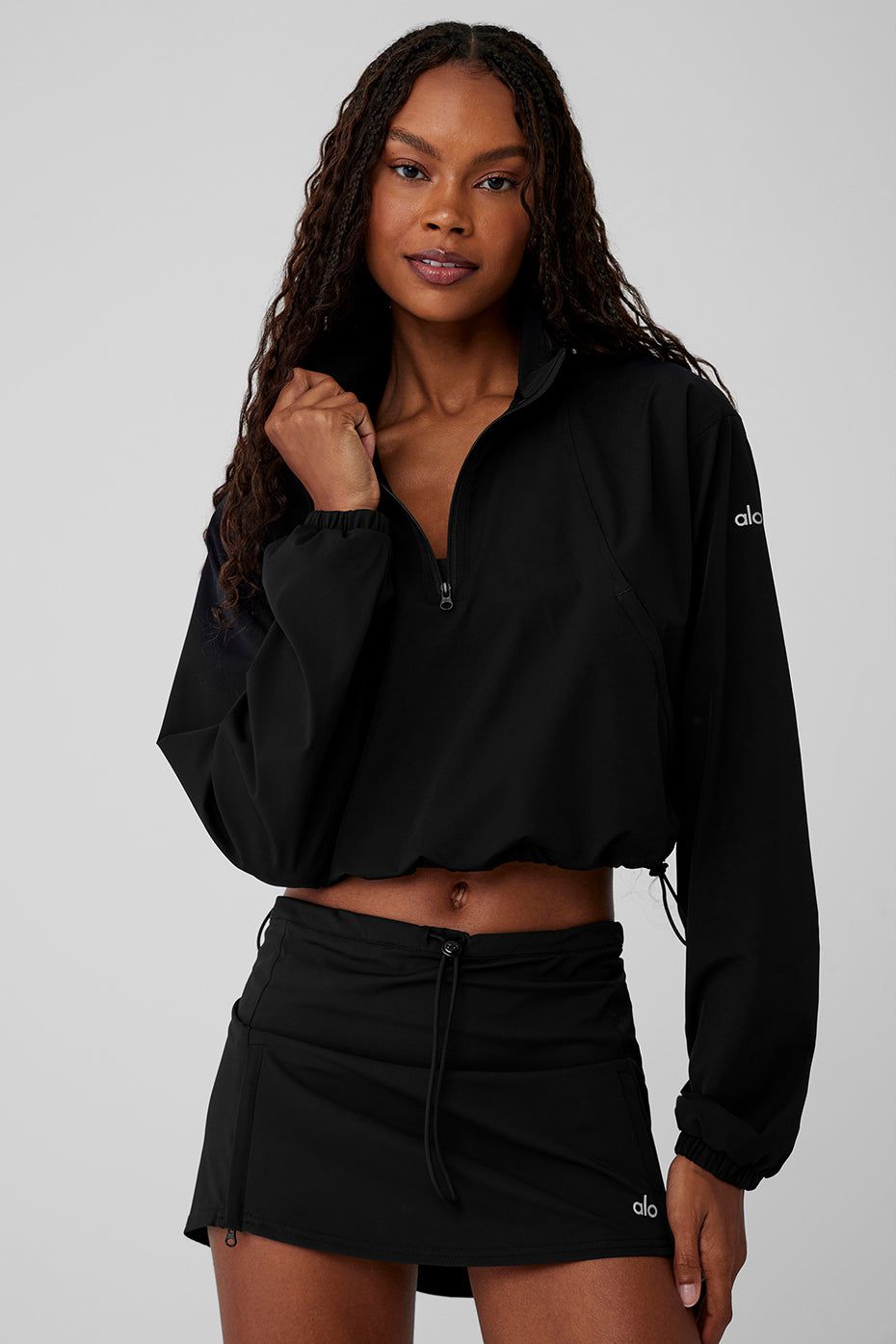 1/4 Zip Cropped In The Lead Coverup & In The Lead Skirt Set | Parallel