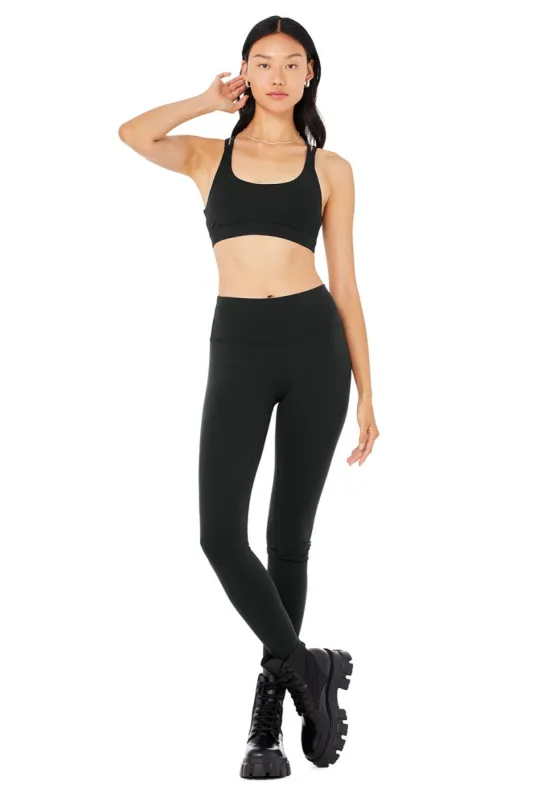 Airbrush Suspension Bra & High-Waist Airbrush Legging Set - Black sold by Alo Yoga