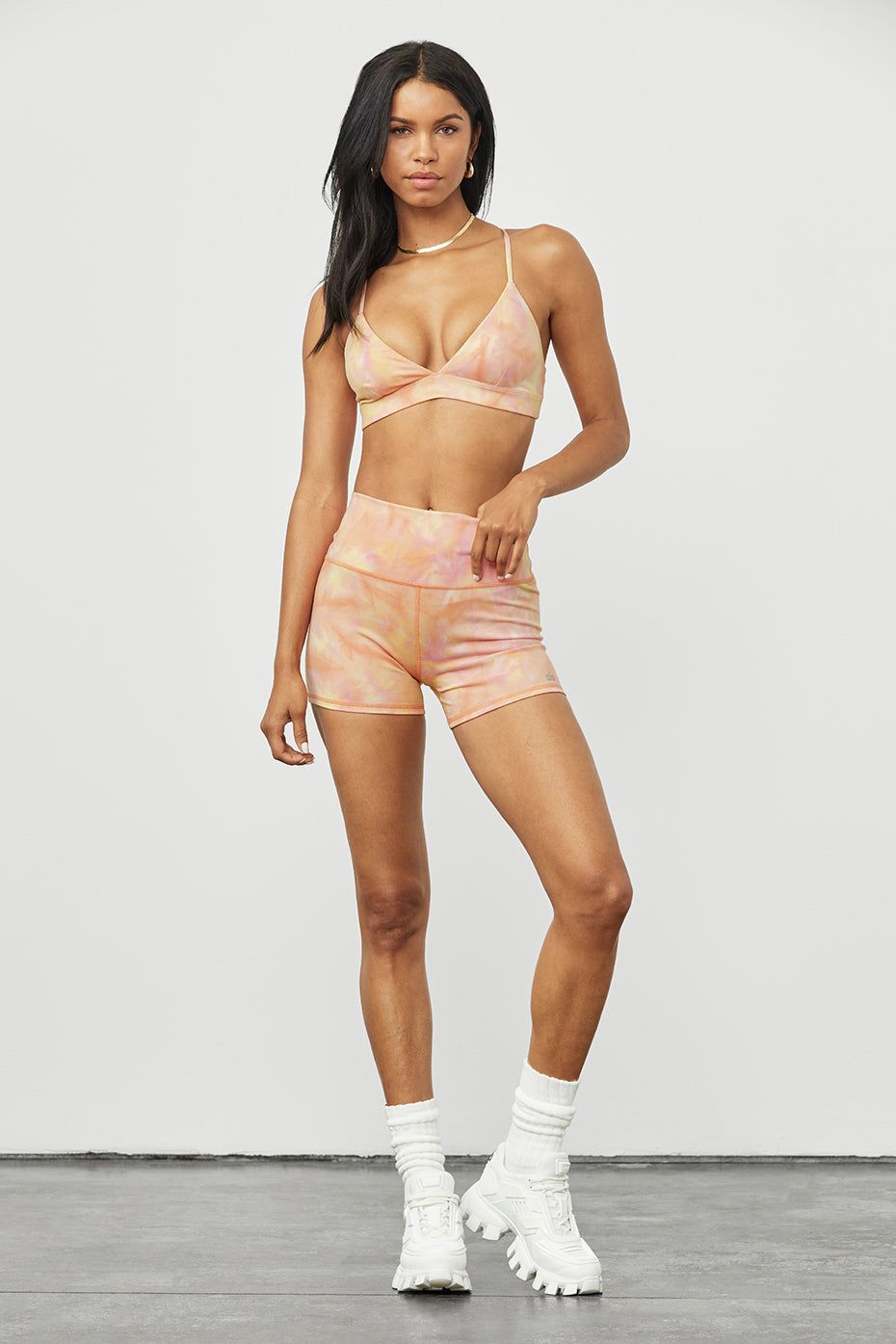 Airbrush Summer Sunset Dye Bra - Neon Apricot Sunset sold by Alo Yoga product image thumbnail 8