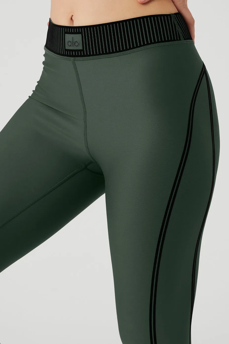 Airlift High-Waist 7/8 Line Up Legging - Dark Cactus sold by Alo Yoga product image thumbnail 4