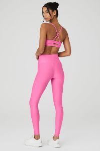 Airlift Intrigue Bra & 7/8 High-Waist Airlift Legging Set - Paradise Pink sold by Alo Yoga