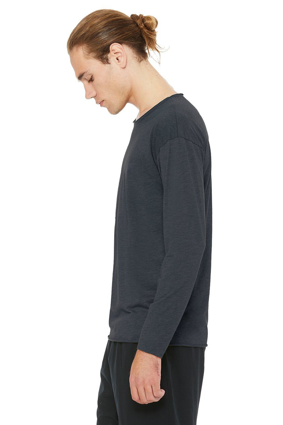 Ultimate Long Sleeve Tee - Solid Dark Grey Triblend sold by Alo Yoga product image thumbnail 3