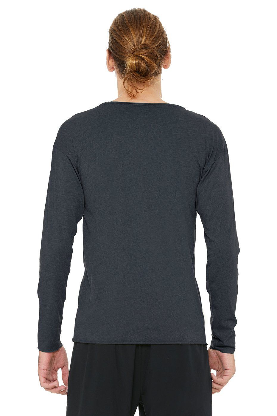 Ultimate Long Sleeve Tee - Solid Dark Grey Triblend sold by Alo Yoga product image thumbnail 2