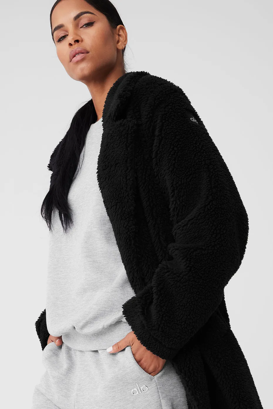 Oversized Sherpa Trench - Black sold by Alo Yoga product image thumbnail 4