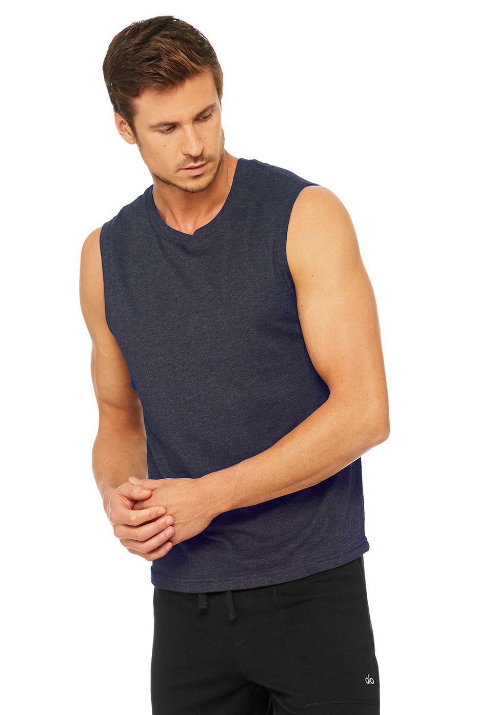 The Triumph Muscle Tank - Dark Navy Triblend sold by Alo Yoga product image thumbnail 3