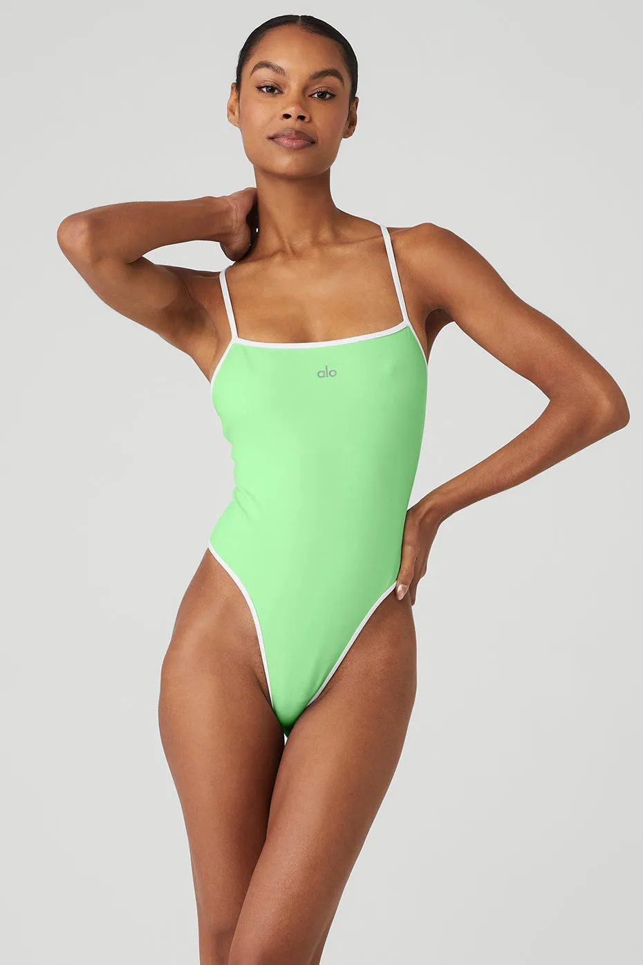 Ivy League Bodysuit - Ultramint/White sold by Alo Yoga