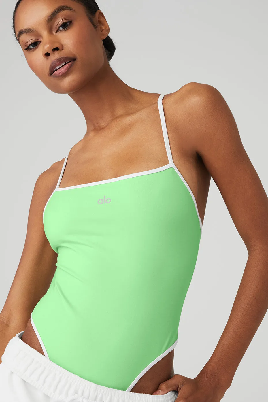Ivy League Bodysuit - Ultramint/White sold by Alo Yoga product image thumbnail 4