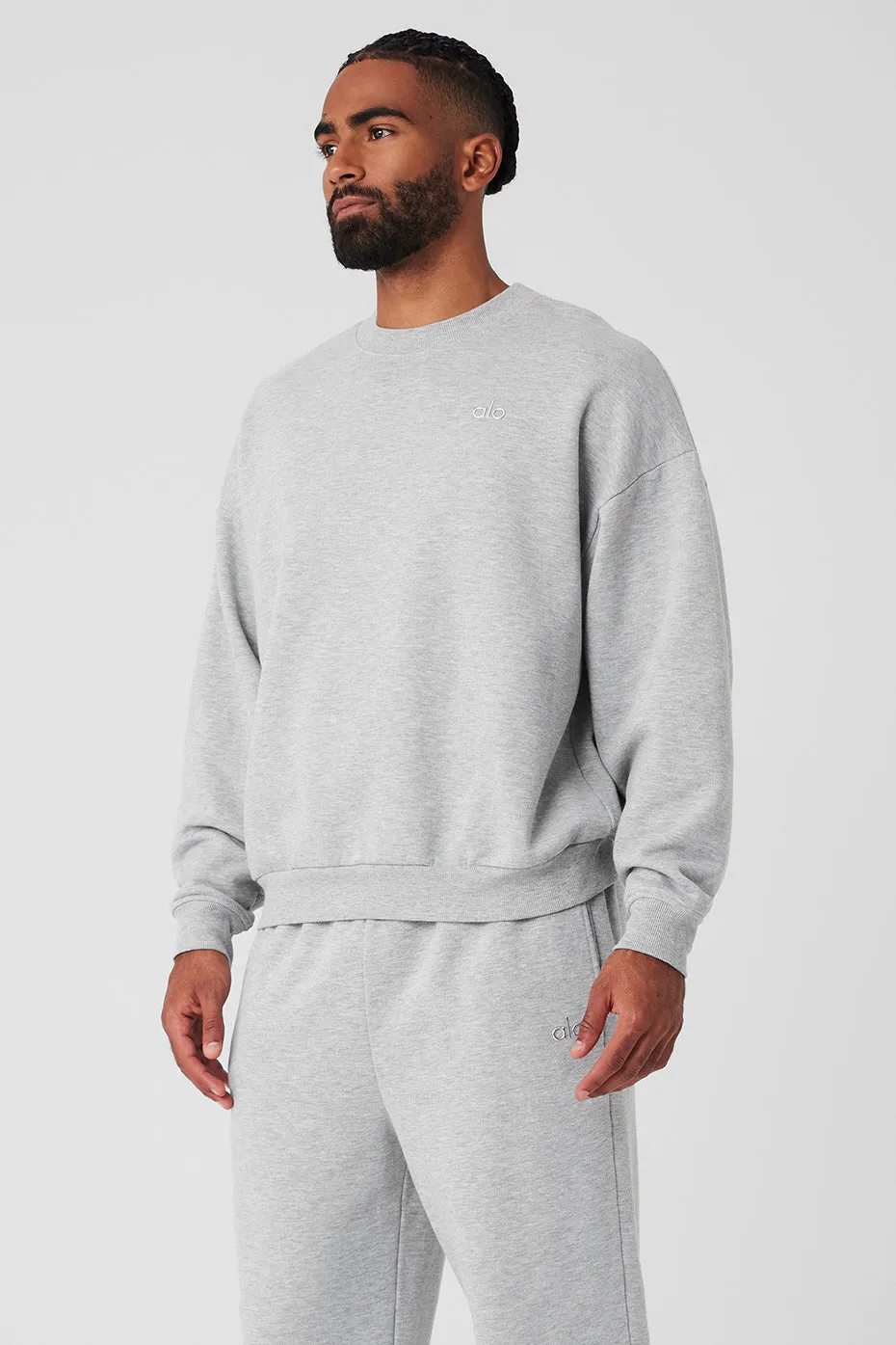 Accolade Crew Neck Pullover - Athletic Heather Grey sold by Alo Yoga product image thumbnail 3