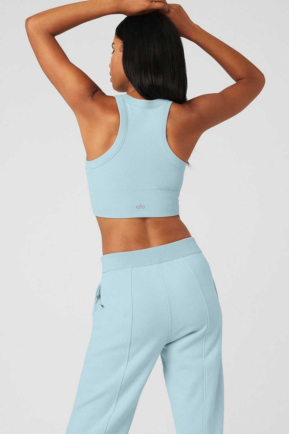 Seamless Delight High Neck Bra - Chalk Blue sold by Alo Yoga product image thumbnail 2