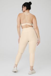 Airlift Layer Up Bra & 7/8 High-Waist Airlift Legging Set - Macadamia sold by Alo Yoga