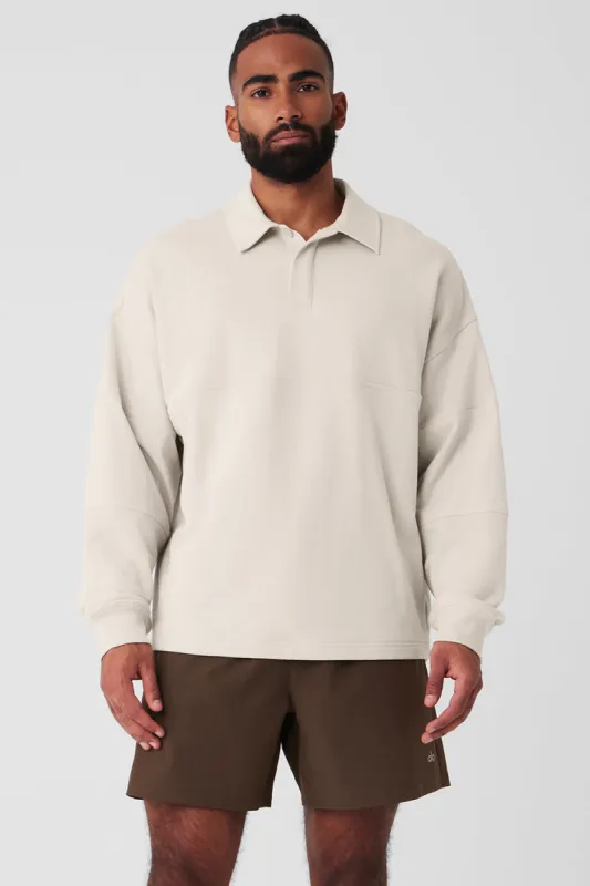 Mixmatch Rugby Sweatshirt - Bone sold by Alo Yoga