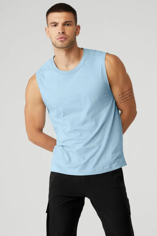 The Triumph Muscle Tank - Calm Blue sold by Alo Yoga