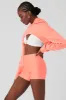 Cropped Shrug It Off Hoodie - Candy Orange sold by Alo Yoga