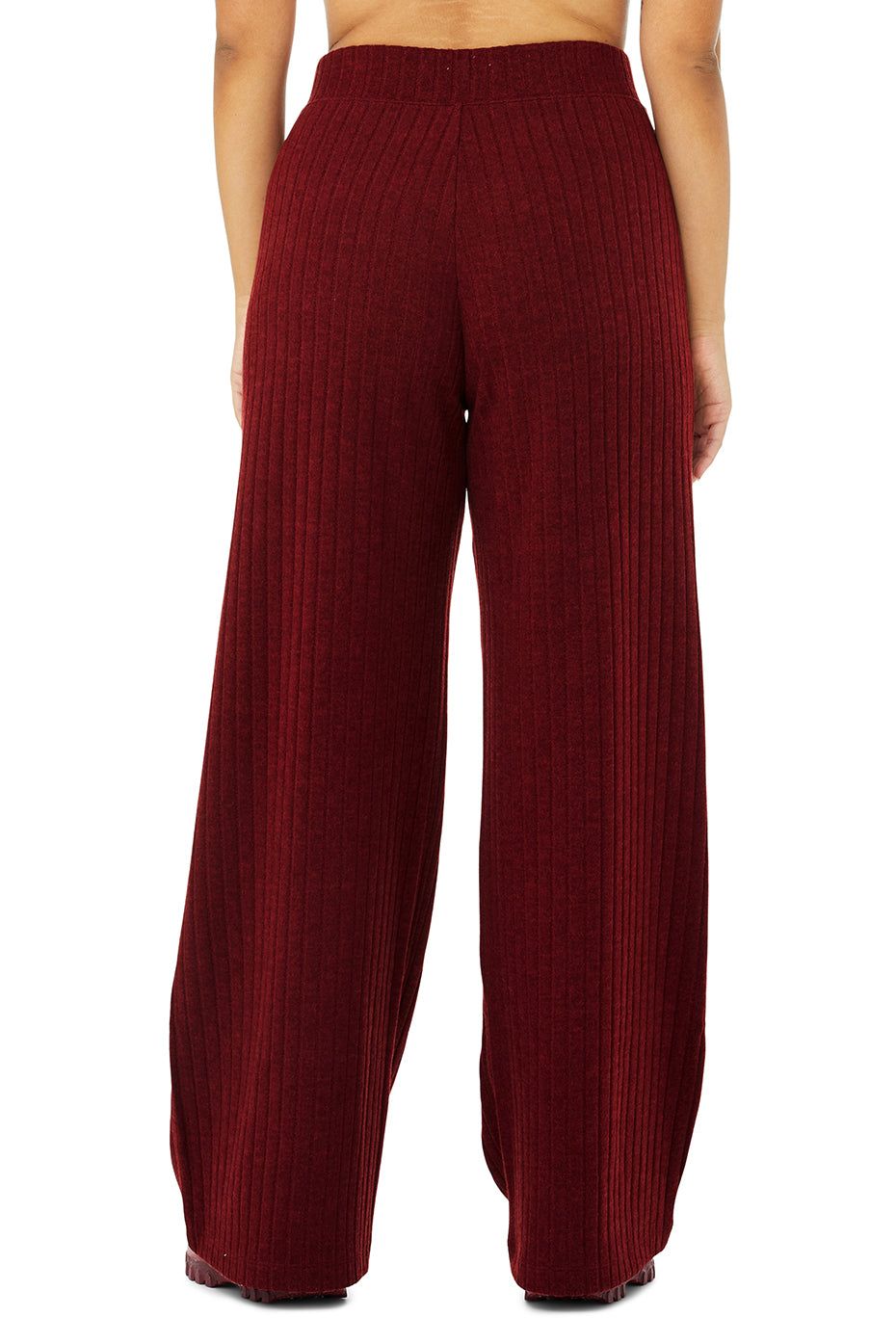 Ribbed Take Comfort Wide Leg Pant - Cranberry sold by Alo Yoga product image thumbnail 6