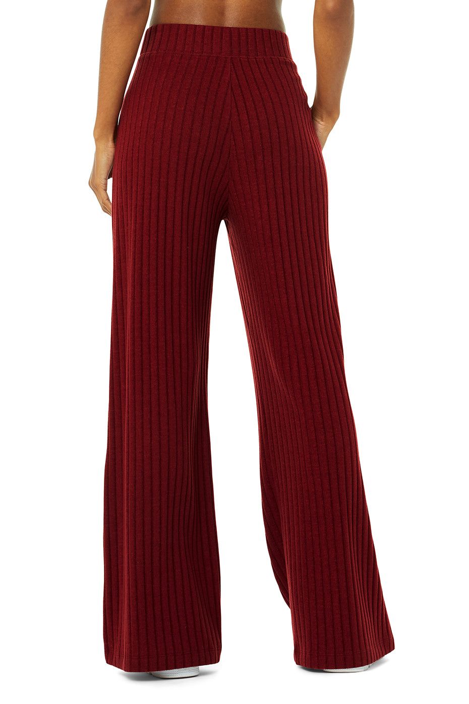 Ribbed Take Comfort Wide Leg Pant - Cranberry sold by Alo Yoga product image thumbnail 2