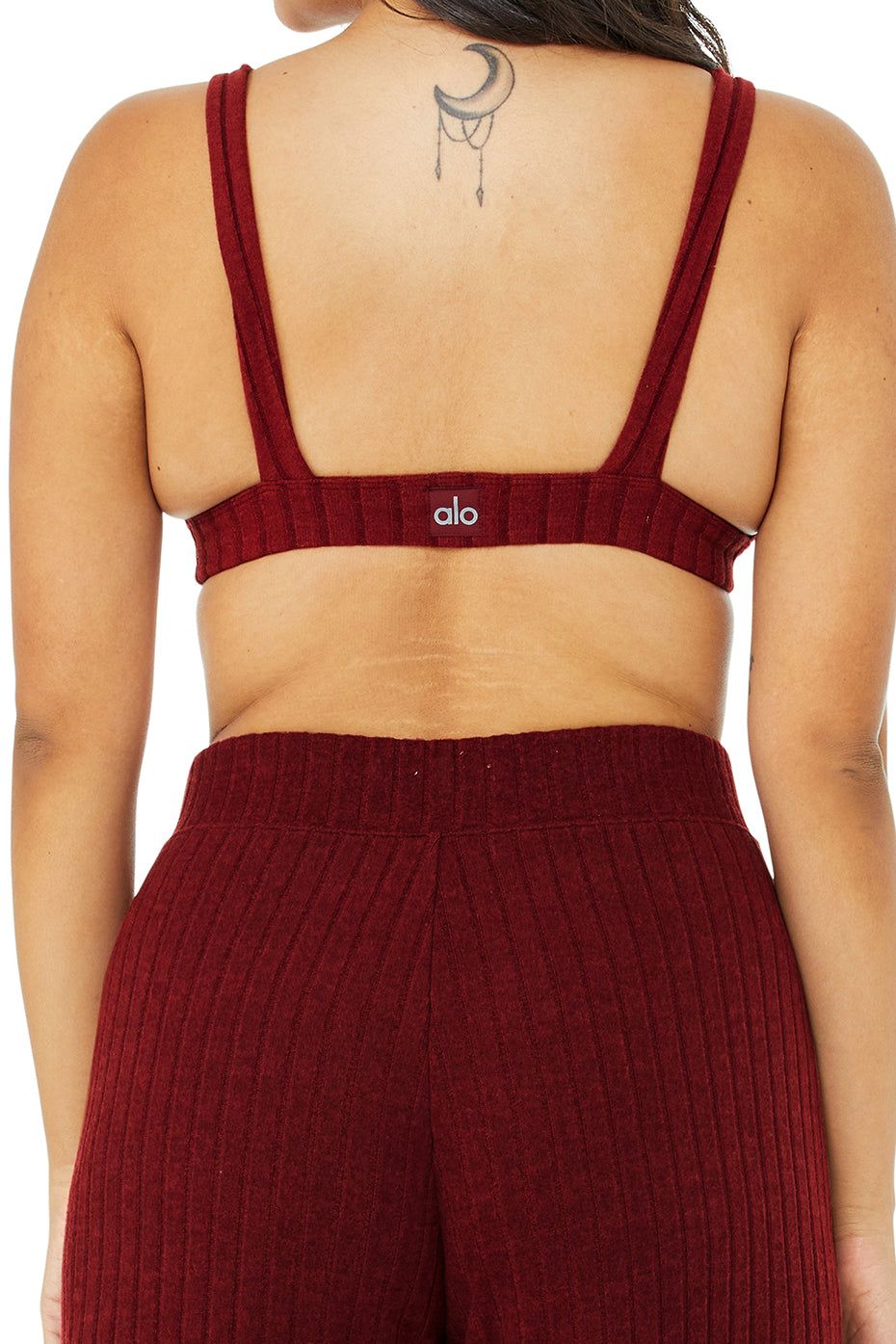 Ribbed Take Comfort Wide Leg Pant - Cranberry sold by Alo Yoga product image thumbnail 8