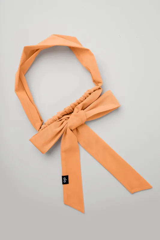 Fresh Mesh Tie Headband - Cantaloupe sold by Alo Yoga