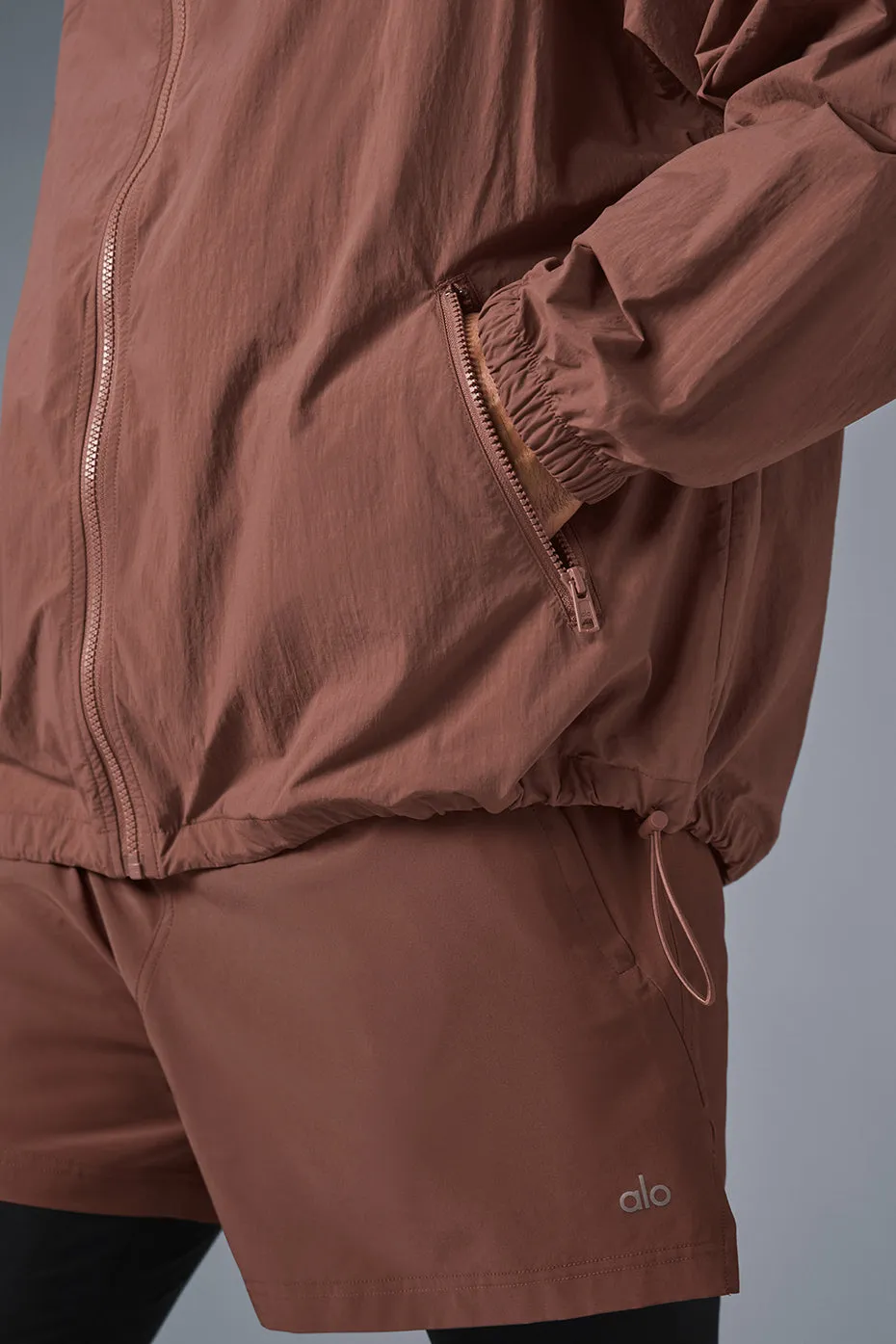 Vantage Nylon Ripstop Track Jacket - Chestnut sold by Alo Yoga product image thumbnail 5