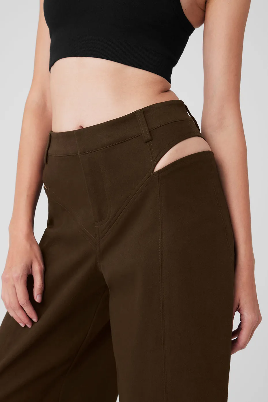 High-Waist Risk Taker Trouser - Espresso sold by Alo Yoga product image thumbnail 4