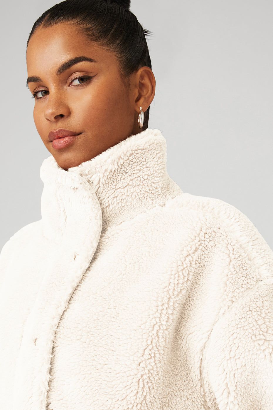 Sherpa Varsity Jacket - Ivory sold by Alo Yoga product image thumbnail 4