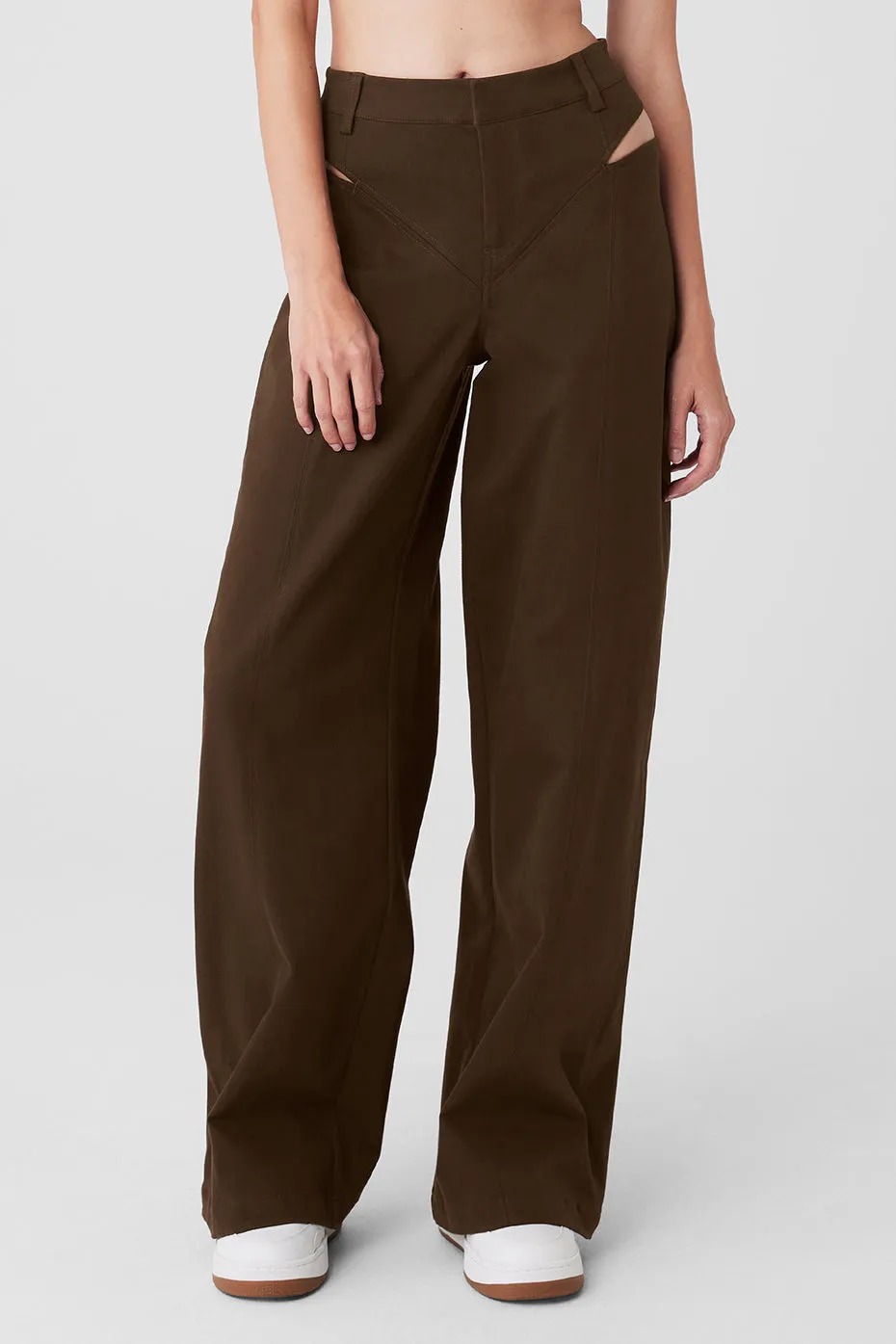 High-Waist Risk Taker Trouser - Espresso sold by Alo Yoga