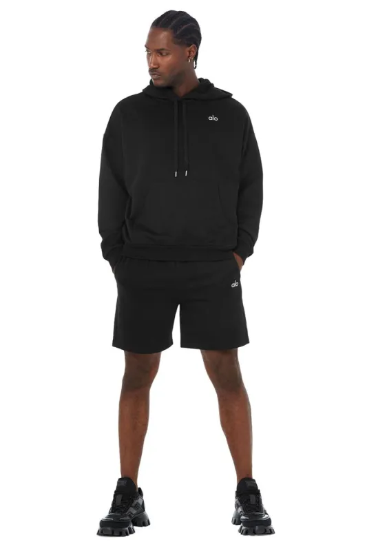 Accolade Hoodie & Accolade Sweat Short Set - Black sold by Alo Yoga