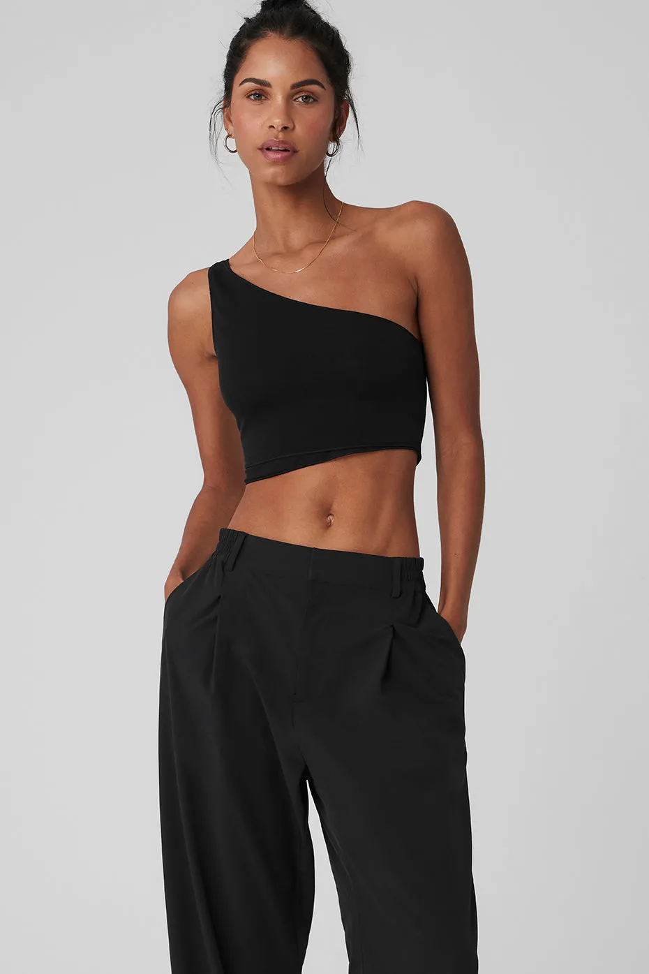 Mesh Sheer Illusion Tank - Black sold by Alo Yoga