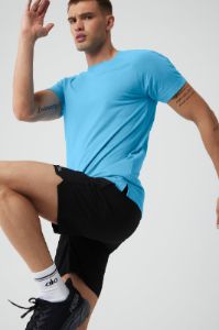 The Triumph Crew Neck Tee - Azure Blue sold by Alo Yoga
