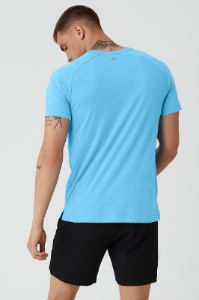 The Triumph Crew Neck Tee - Azure Blue sold by Alo Yoga