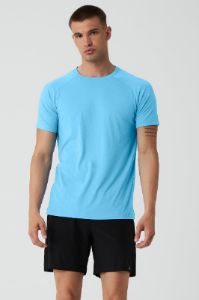 The Triumph Crew Neck Tee - Azure Blue sold by Alo Yoga