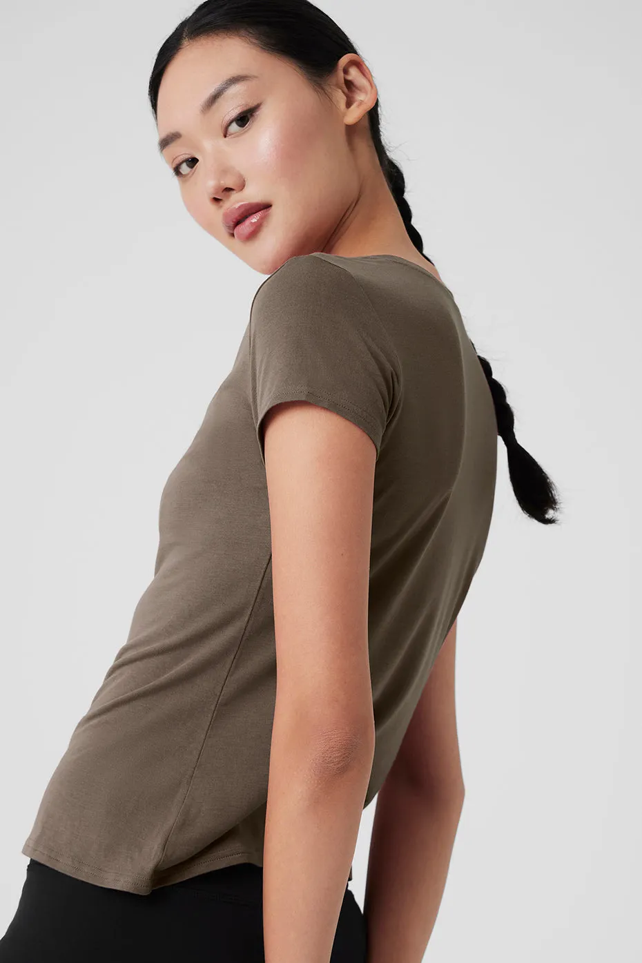 All Day Short Sleeve - Olive Tree sold by Alo Yoga product image thumbnail 5