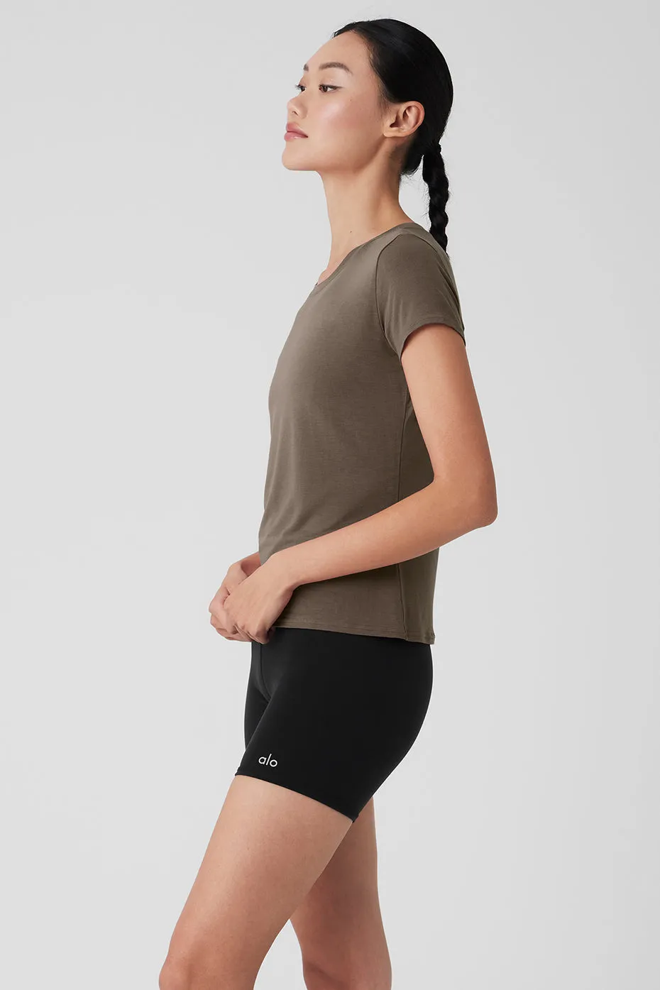 All Day Short Sleeve - Olive Tree sold by Alo Yoga product image thumbnail 3