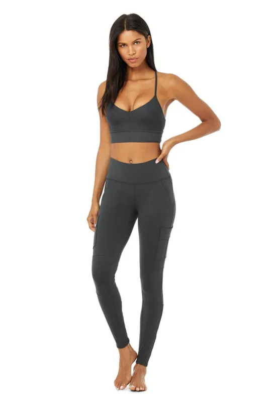 Lavish Bra & High-Waist Cargo Legging Set - Anthracite sold by Alo Yoga
