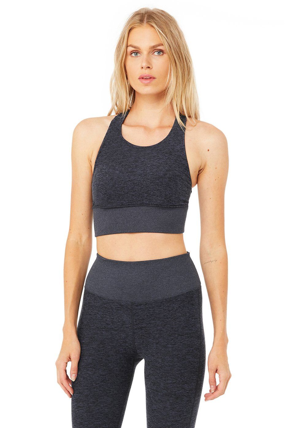 Alosoft Serenity Bra - Rich Navy Heather sold by Alo Yoga