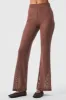 Striped Mesh Tropical Nights Flare Pant - Chestnut sold by Alo Yoga
