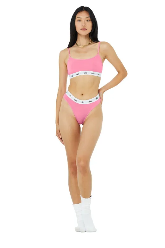 Icon Cami Bra & Icon Cheeky Set - Candy Pink sold by Alo Yoga