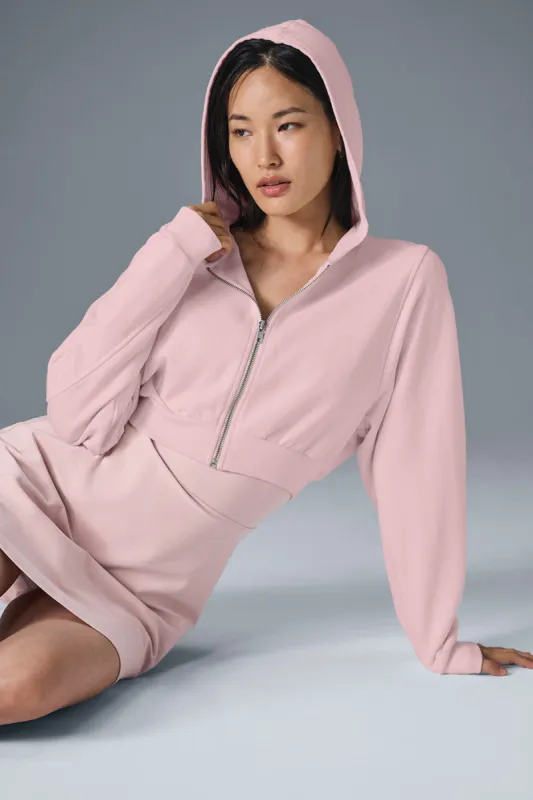 Sweet Escape Zip Up Hoodie - Ballet Pink sold by Alo Yoga