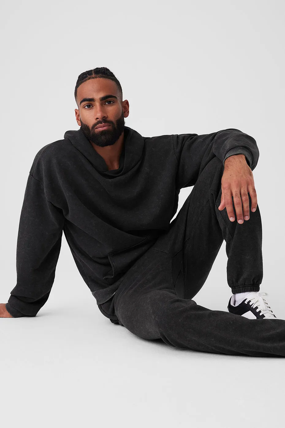 Chill Vintage Wash Hoodie - Black Wash sold by Alo Yoga product image thumbnail 5