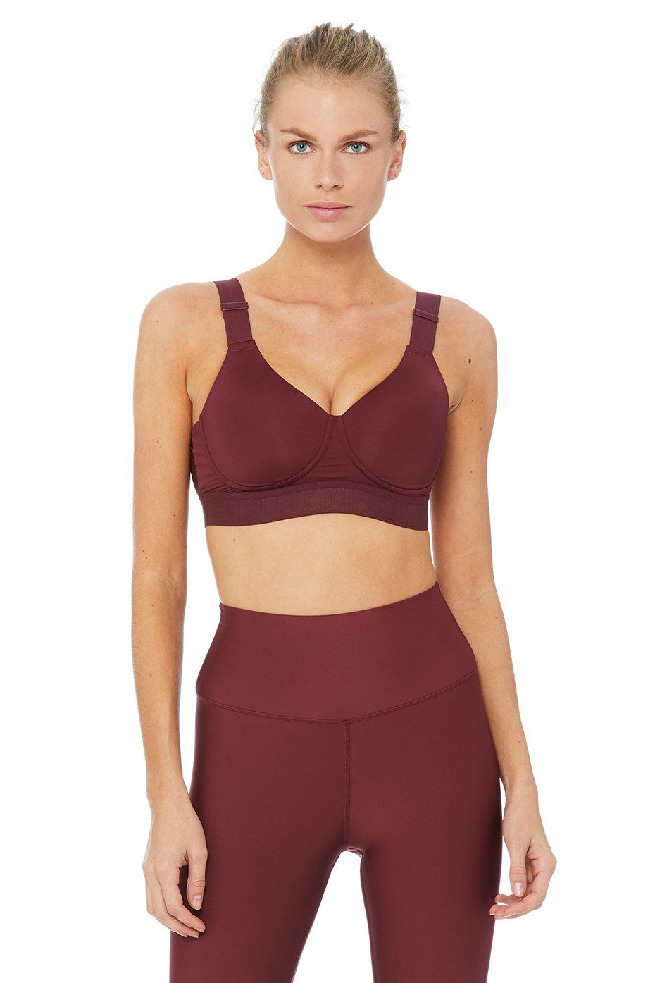 Max Support Heroine Bra - Black Cherry sold by Alo Yoga