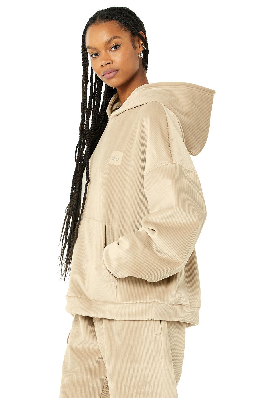 Velour Baller Hoodie - Sand Dune sold by Alo Yoga product image thumbnail 2