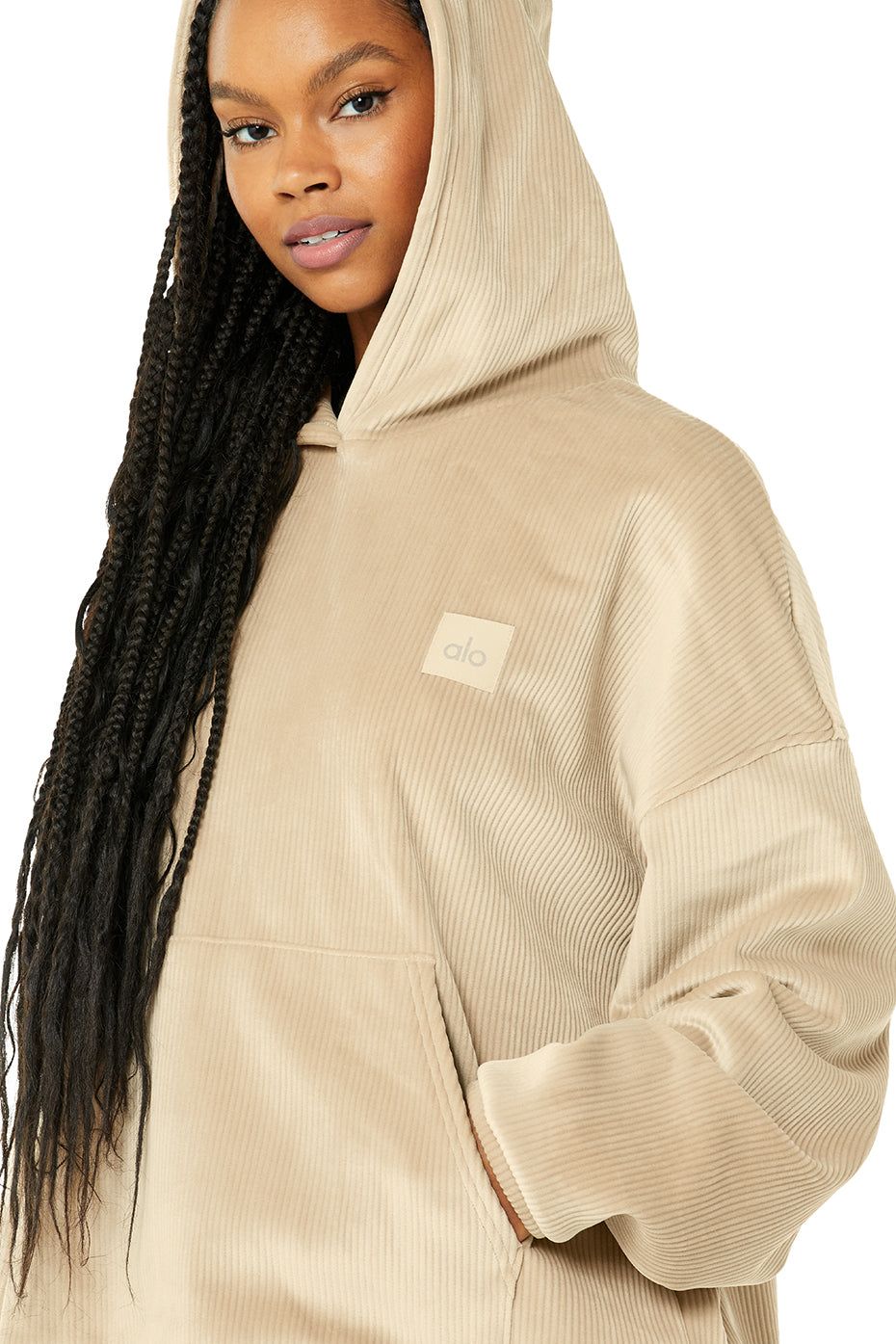 Velour Baller Hoodie - Sand Dune sold by Alo Yoga product image thumbnail 4