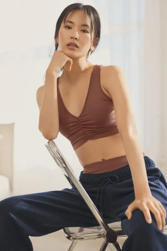 Wild Thing Bra - Chestnut sold by Alo Yoga